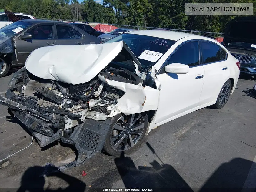 2017 NISSAN ALTIMA VIN 1N4AL3AP4HC216698 — фото 2