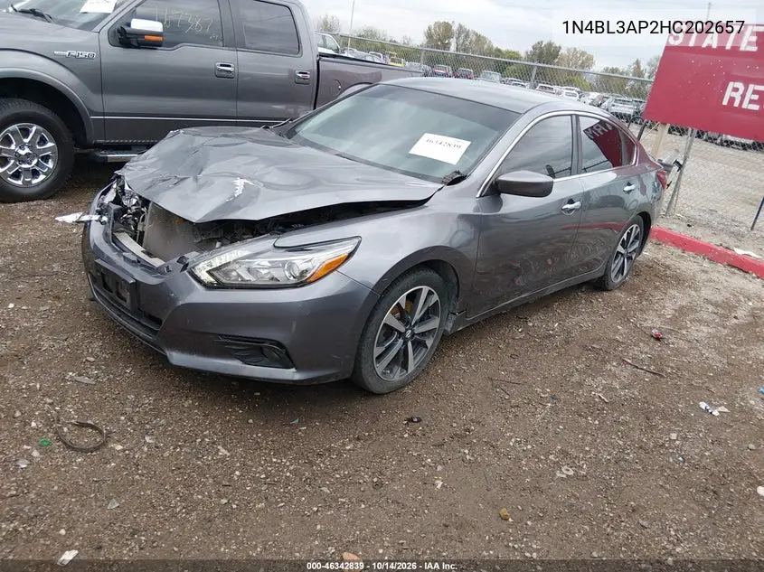 2017 NISSAN ALTIMA VIN 1N4BL3AP2HC202657 — фото 2