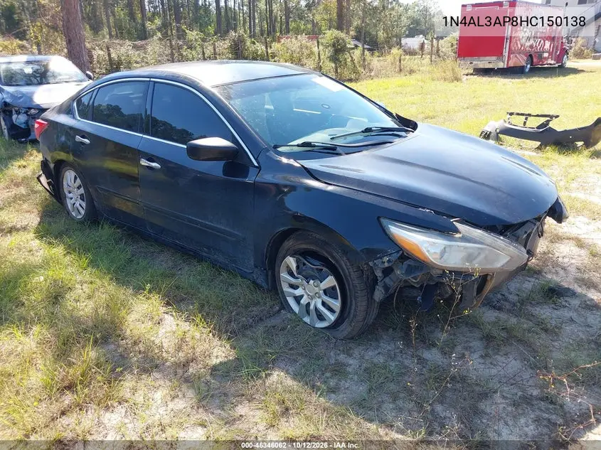 NISSAN ALTIMA 2017, VIN 1N4AL3AP8HC150138