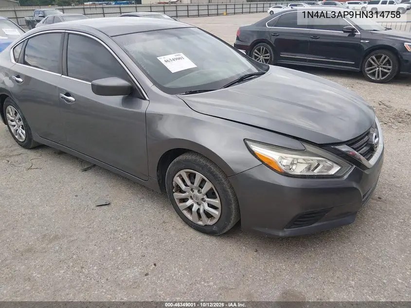 NISSAN ALTIMA 2017, VIN 1N4AL3AP9HN314758