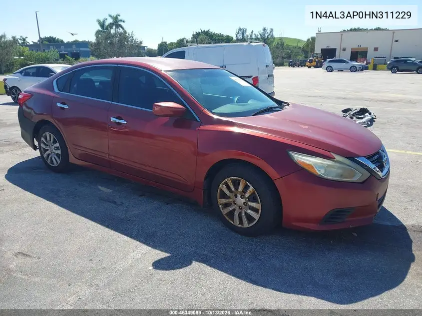 NISSAN ALTIMA 2017, VIN 1N4AL3AP0HN311229