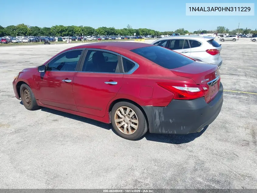 2017 NISSAN ALTIMA VIN 1N4AL3AP0HN311229 — фото 3