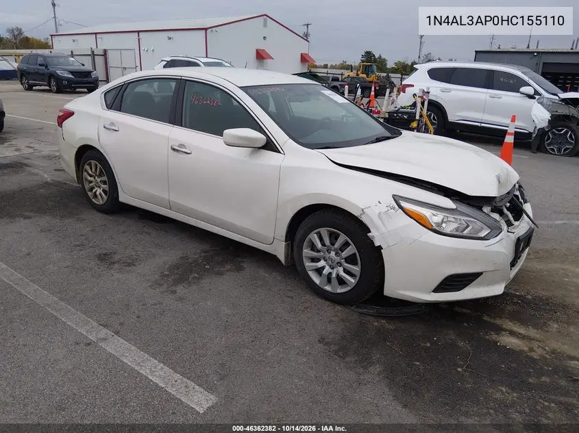 NISSAN ALTIMA 2017, VIN 1N4AL3AP0HC155110