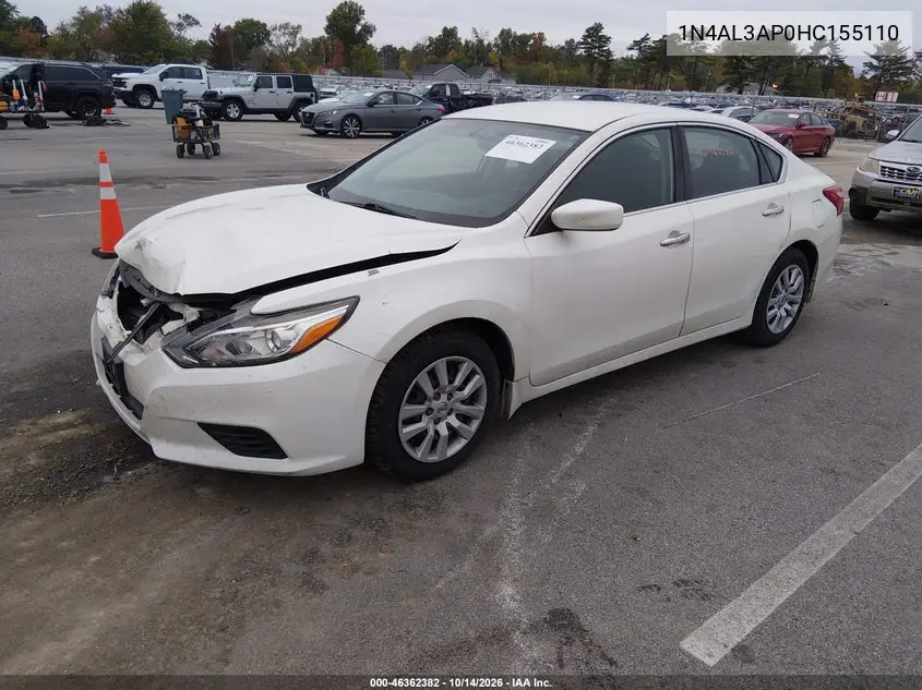 2017 NISSAN ALTIMA VIN 1N4AL3AP0HC155110 — фото 2
