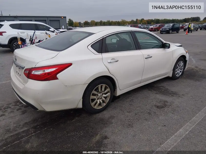 2017 NISSAN ALTIMA VIN 1N4AL3AP0HC155110 — фото 4
