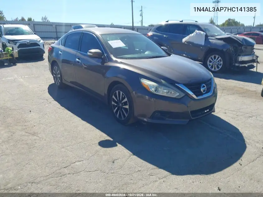 NISSAN ALTIMA 2017, VIN 1N4AL3AP7HC141365