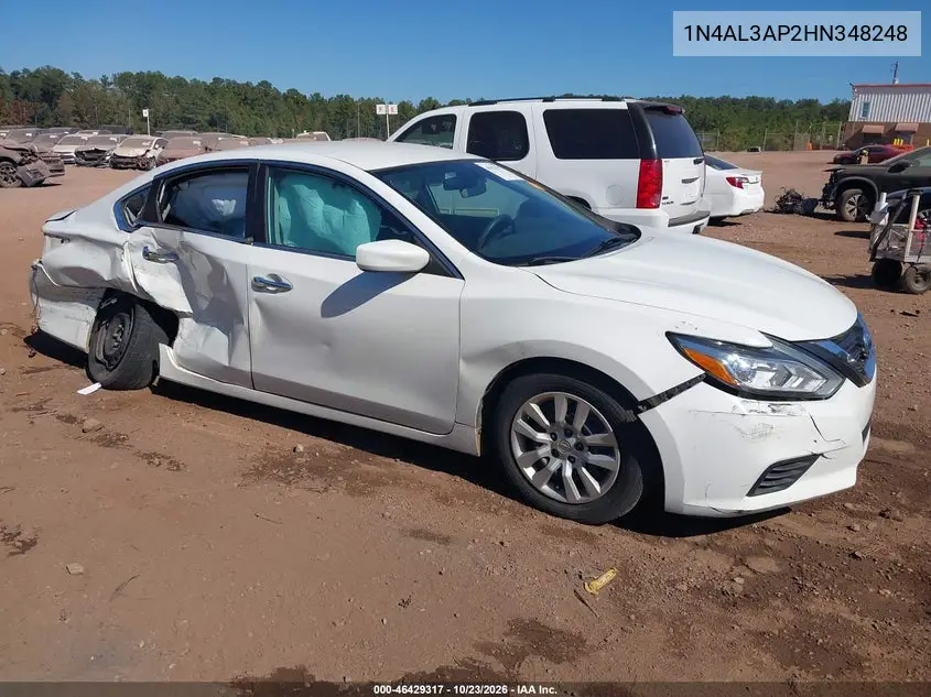 NISSAN ALTIMA 2017, VIN 1N4AL3AP2HN348248