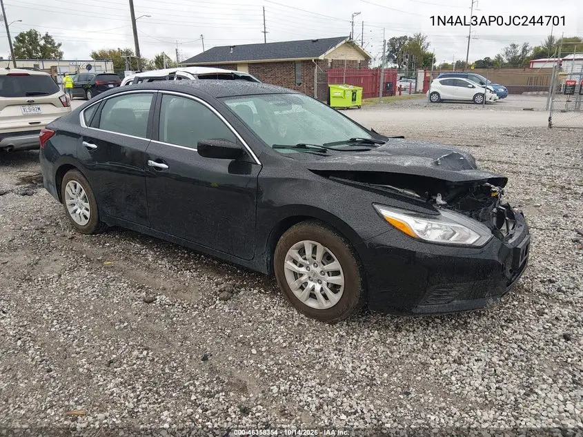 NISSAN ALTIMA 2018, VIN 1N4AL3AP0JC244701