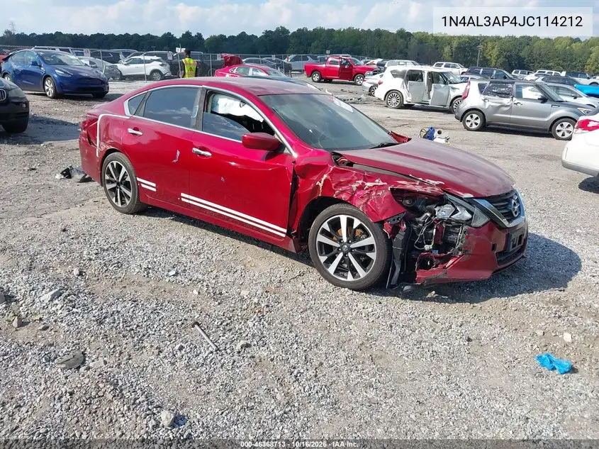 NISSAN ALTIMA 2018, VIN 1N4AL3AP4JC114212