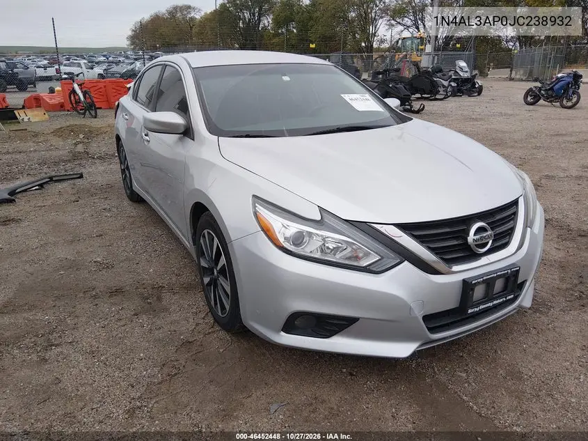 NISSAN ALTIMA 2018, VIN 1N4AL3AP0JC238932