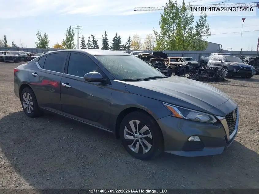 NISSAN ALTIMA 2019, VIN 1N4BL4BW2KN315466