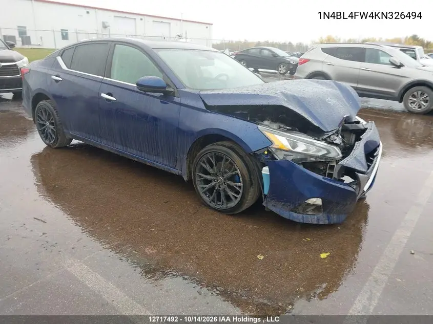 NISSAN ALTIMA 2019, VIN 1N4BL4FW4KN326494
