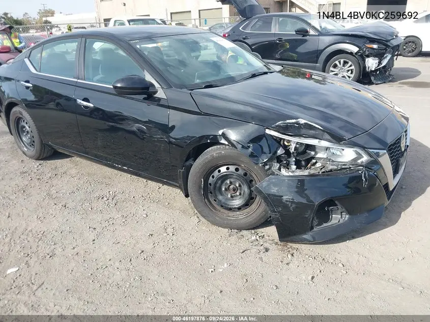 NISSAN ALTIMA 2019, VIN 1N4BL4BV0KC259692
