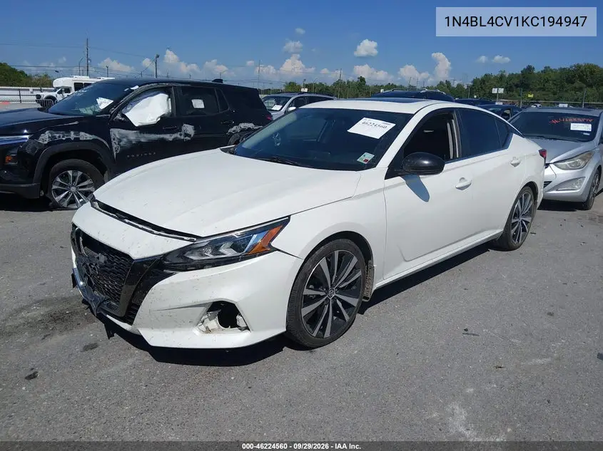 2019 NISSAN ALTIMA VIN 1N4BL4CV1KC194947 — фото 2