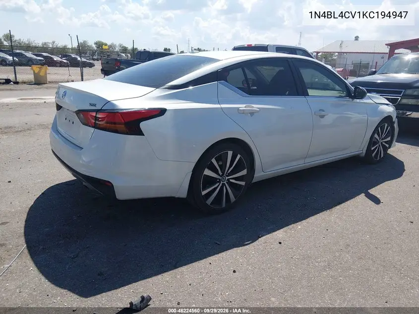 2019 NISSAN ALTIMA VIN 1N4BL4CV1KC194947 — фото 4