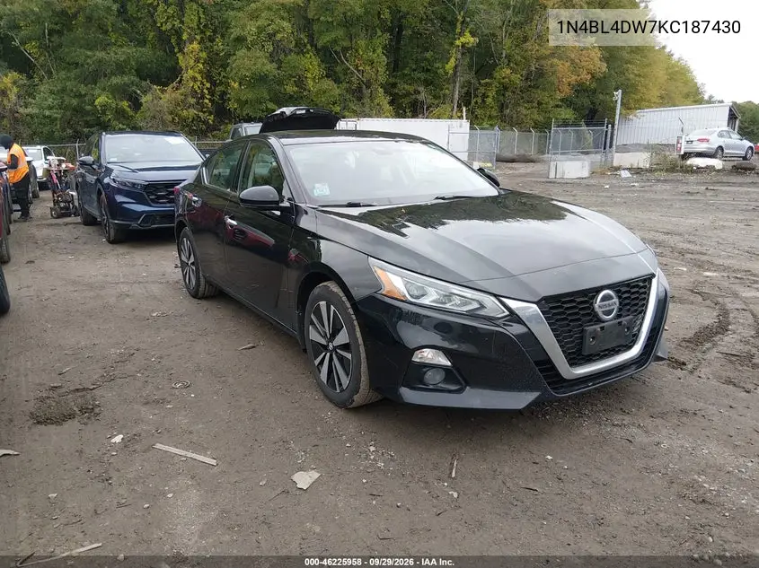 NISSAN ALTIMA 2019, VIN 1N4BL4DW7KC187430