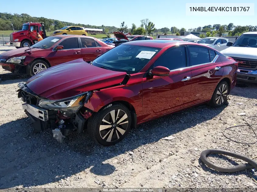 2019 NISSAN ALTIMA VIN 1N4BL4EV4KC181767 — фото 2