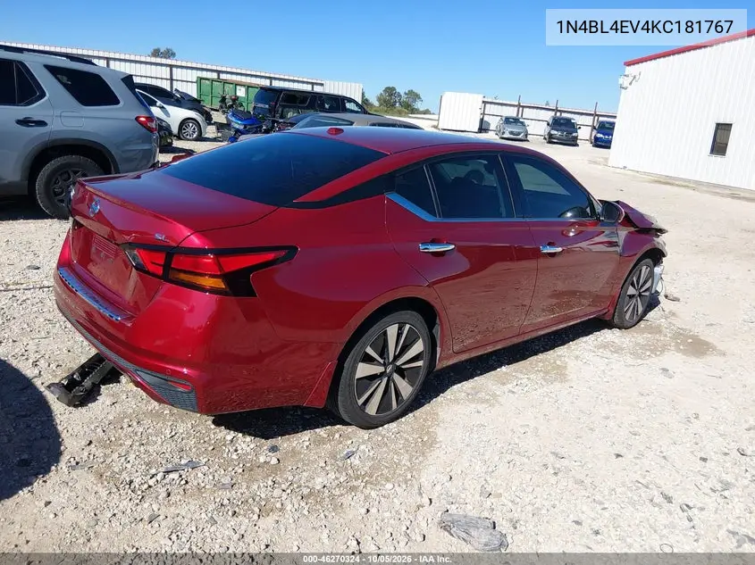 2019 NISSAN ALTIMA VIN 1N4BL4EV4KC181767 — фото 4