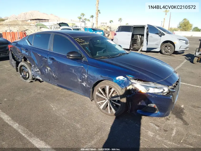 NISSAN ALTIMA 2019, VIN 1N4BL4CV0KC210572