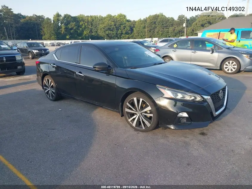 NISSAN ALTIMA 2020, VIN 1N4AL4FV4LC149302