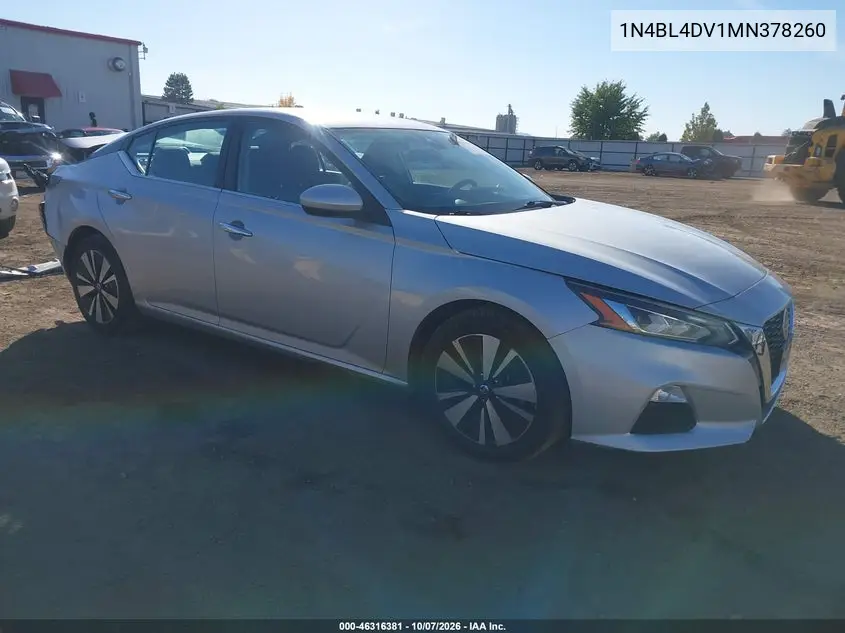 NISSAN ALTIMA 2021, VIN 1N4BL4DV1MN378260