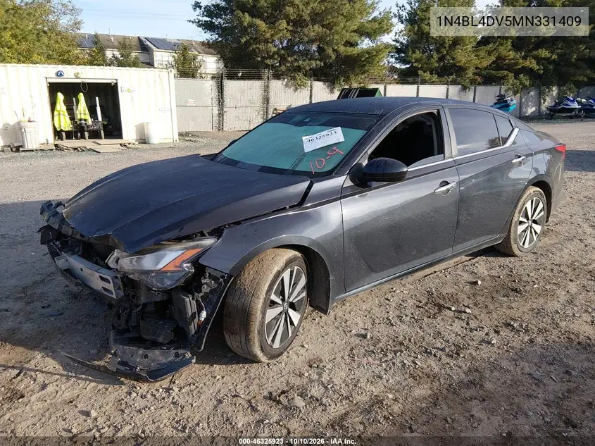 2021 NISSAN ALTIMA VIN 1N4BL4DV5MN331409 — фото 2