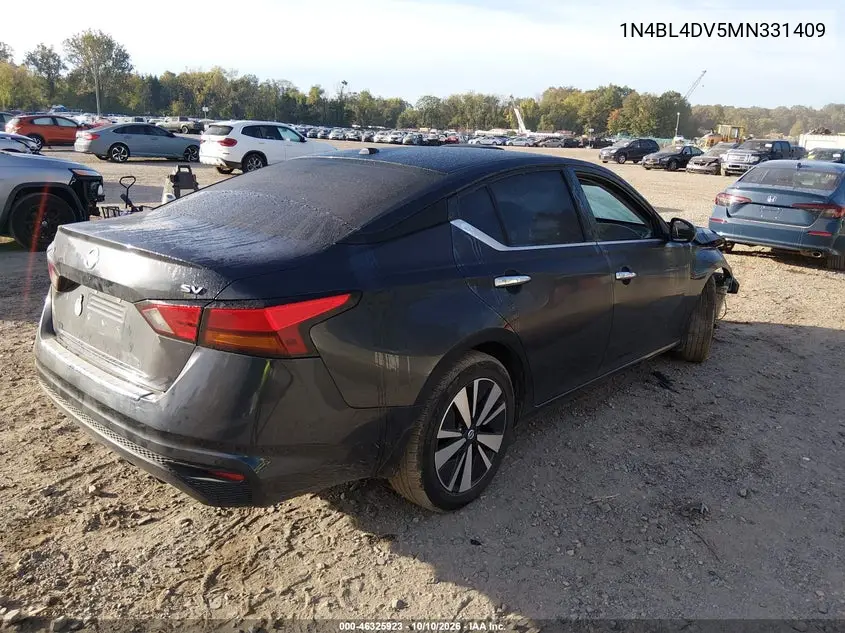 2021 NISSAN ALTIMA VIN 1N4BL4DV5MN331409 — фото 4
