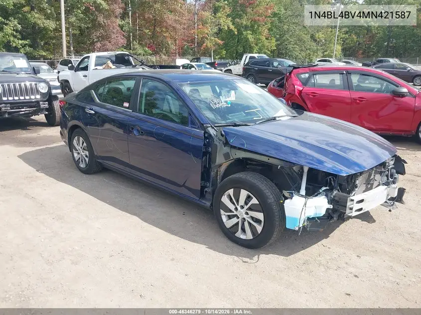 NISSAN ALTIMA 2021, VIN 1N4BL4BV4MN421587