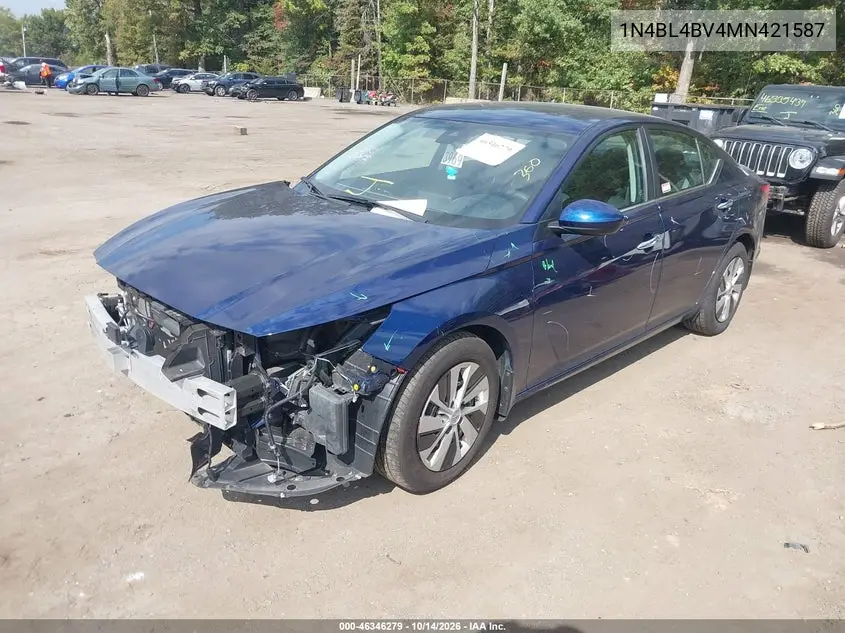 2021 NISSAN ALTIMA VIN 1N4BL4BV4MN421587 — фото 2