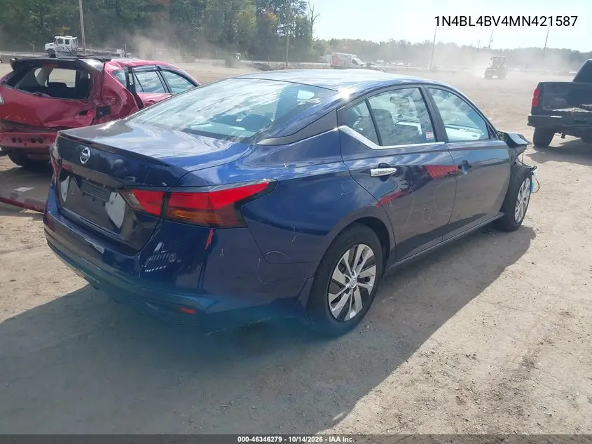 2021 NISSAN ALTIMA VIN 1N4BL4BV4MN421587 — фото 4