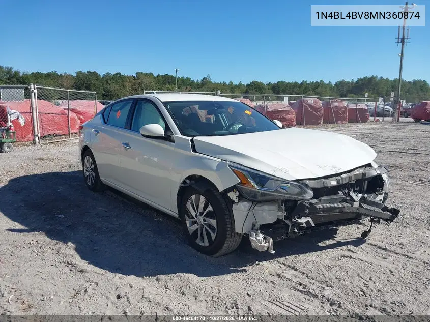 NISSAN ALTIMA 2021, VIN 1N4BL4BV8MN360874