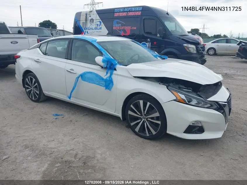 NISSAN ALTIMA 2022, VIN 1N4BL4FW4NN311725
