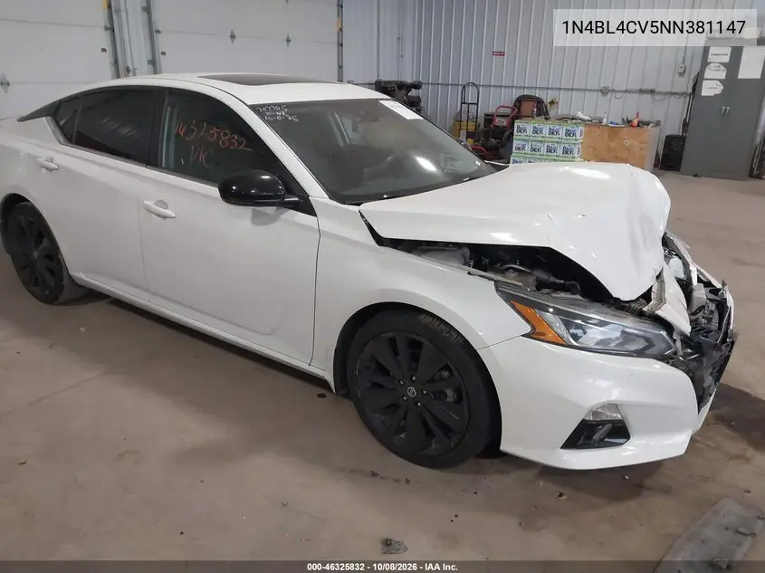 NISSAN ALTIMA 2022, VIN 1N4BL4CV5NN381147
