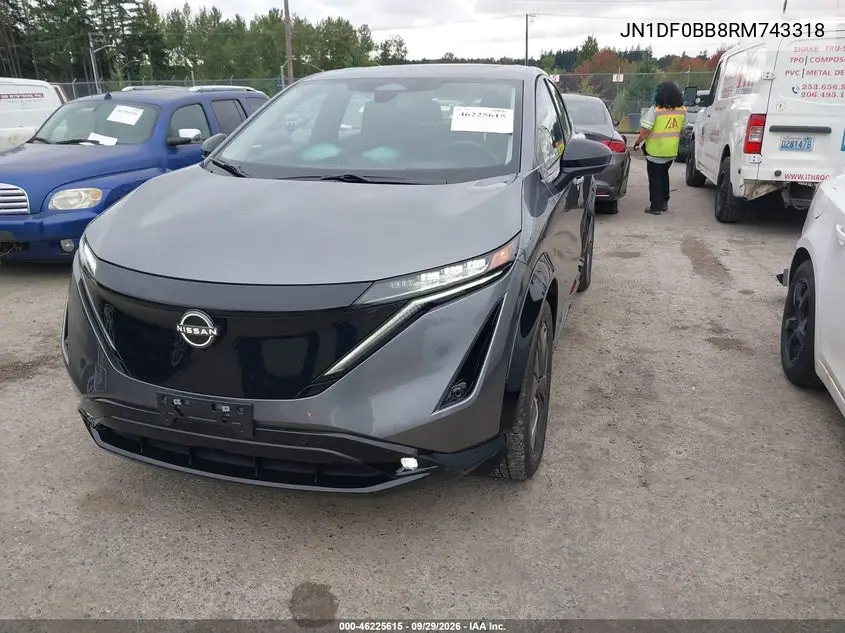 2024 NISSAN ARIYA VIN JN1DF0BB8RM743318 — фото 2