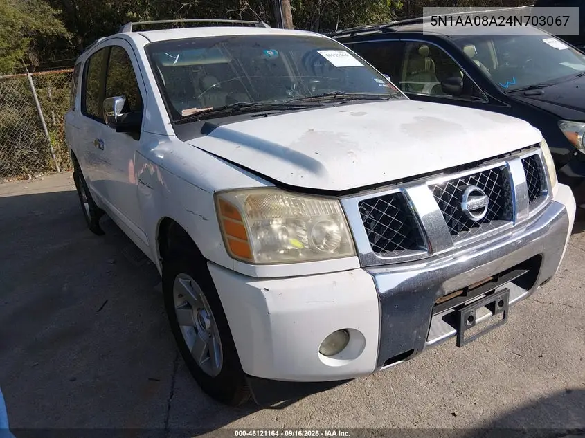 NISSAN ARMADA 2004, VIN 5N1AA08A24N703067