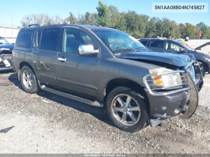 NISSAN ARMADA 2004, VIN 5N1AA08B04N745827