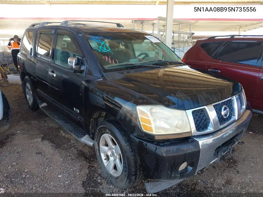 NISSAN ARMADA 2005, VIN 5N1AA08B95N735556