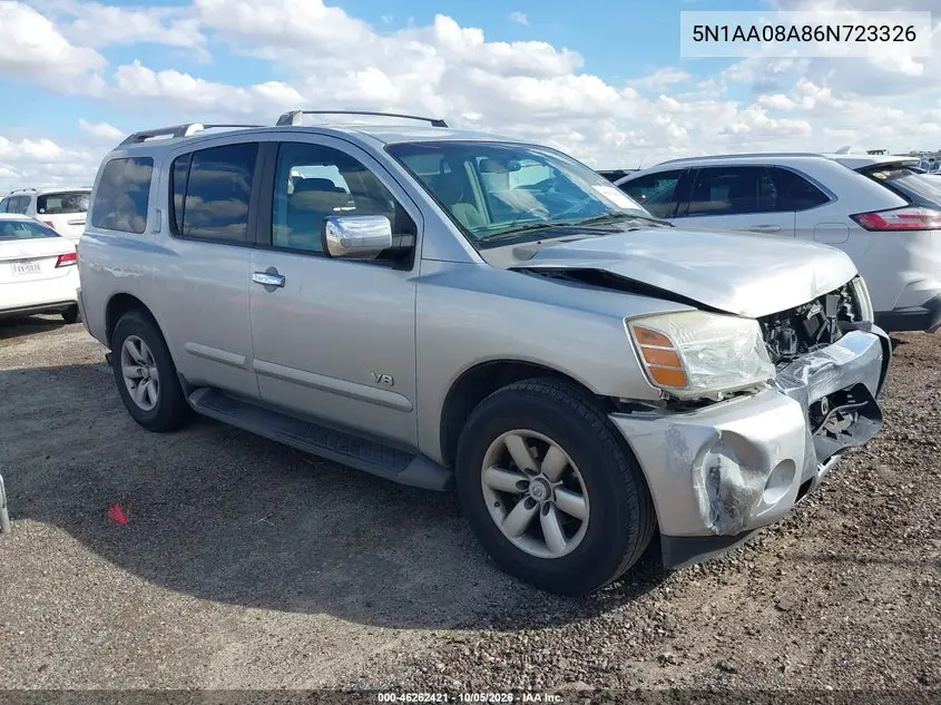 NISSAN ARMADA 2006, VIN 5N1AA08A86N723326
