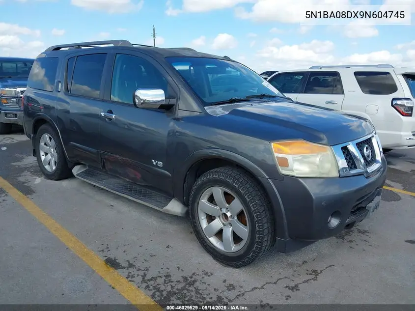 NISSAN ARMADA 2009, VIN 5N1BA08DX9N604745