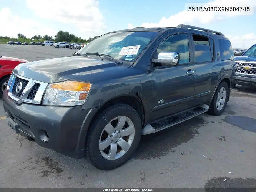 2009 NISSAN ARMADA VIN 5N1BA08DX9N604745 — фото 2