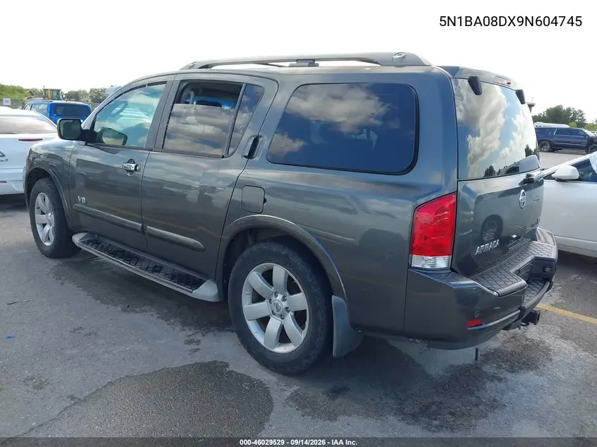 2009 NISSAN ARMADA VIN 5N1BA08DX9N604745 — фото 3