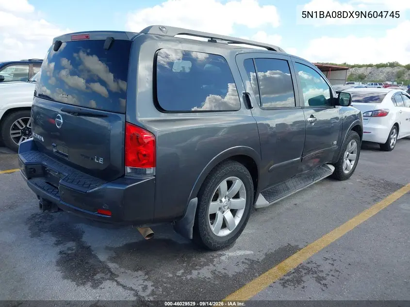 2009 NISSAN ARMADA VIN 5N1BA08DX9N604745 — фото 4