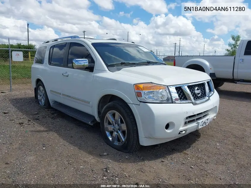 NISSAN ARMADA 2010, VIN 5N1BA0ND4AN611280