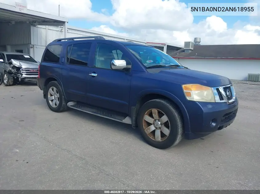 NISSAN ARMADA 2010, VIN 5N1BA0ND2AN618955