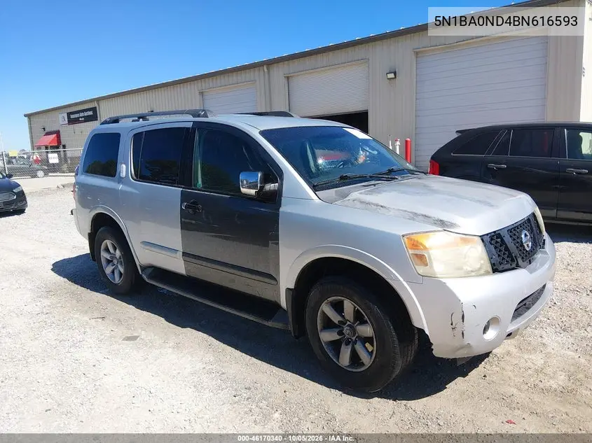 NISSAN ARMADA 2011, VIN 5N1BA0ND4BN616593