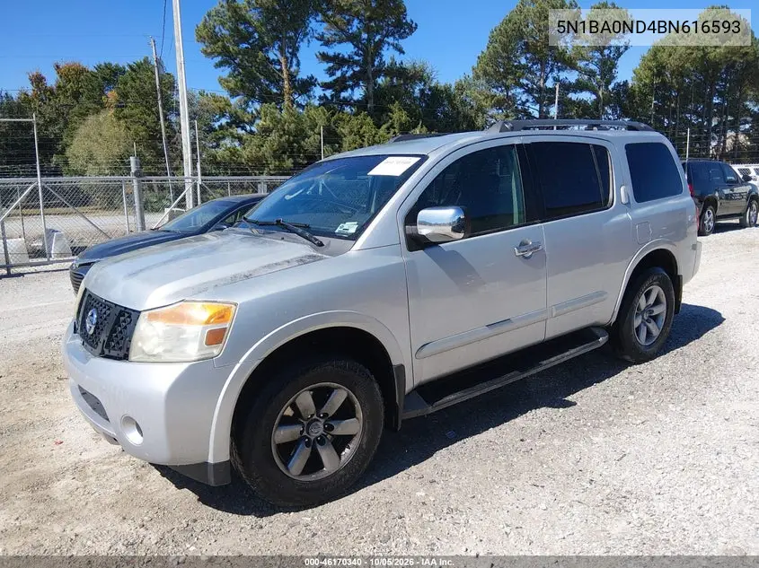 2011 NISSAN ARMADA VIN 5N1BA0ND4BN616593 — фото 2