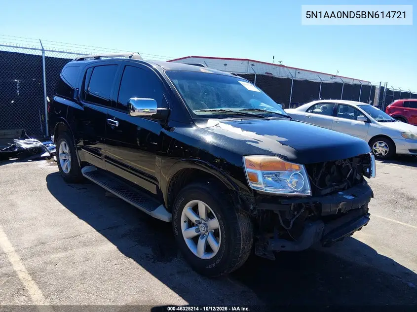 NISSAN ARMADA 2011, VIN 5N1AA0ND5BN614721