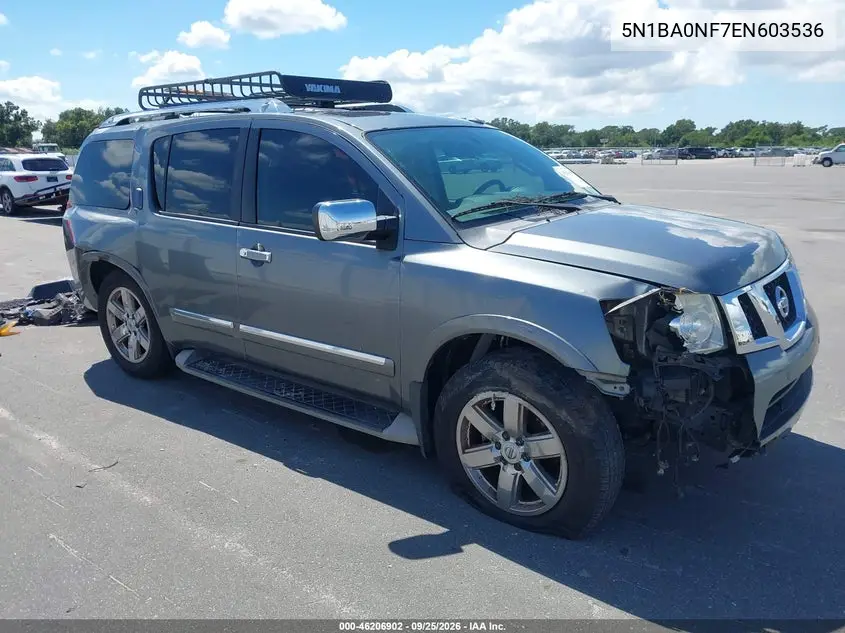 NISSAN ARMADA 2014, VIN 5N1BA0NF7EN603536