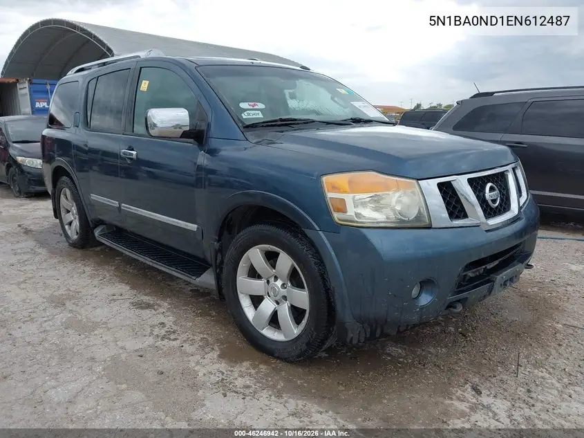 NISSAN ARMADA 2014, VIN 5N1BA0ND1EN612487