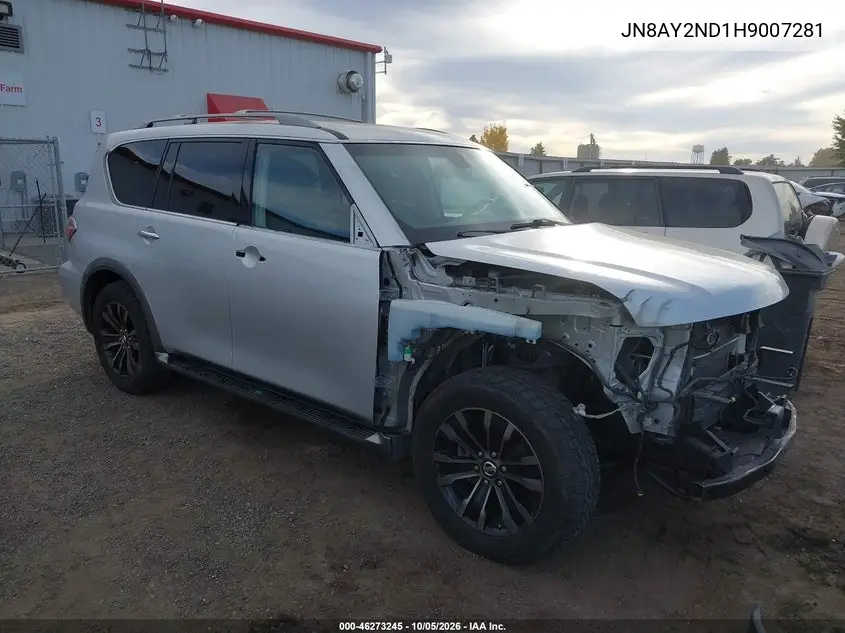 NISSAN ARMADA 2017, VIN JN8AY2ND1H9007281